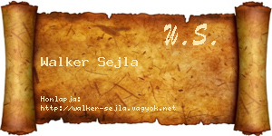 Walker Sejla névjegykártya